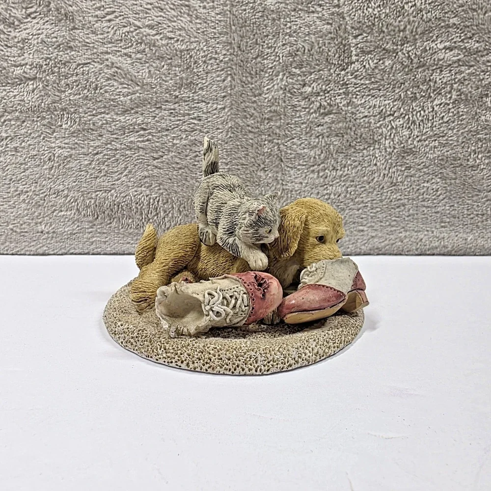 Dog & Cat Figurine Partners in Crime One Down One To Go Hamilton Gifts 1992